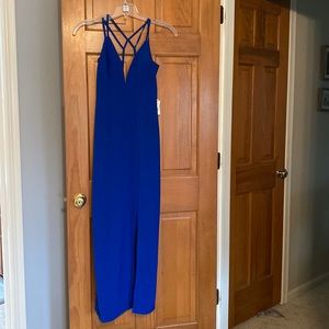 V neck cut out back dress